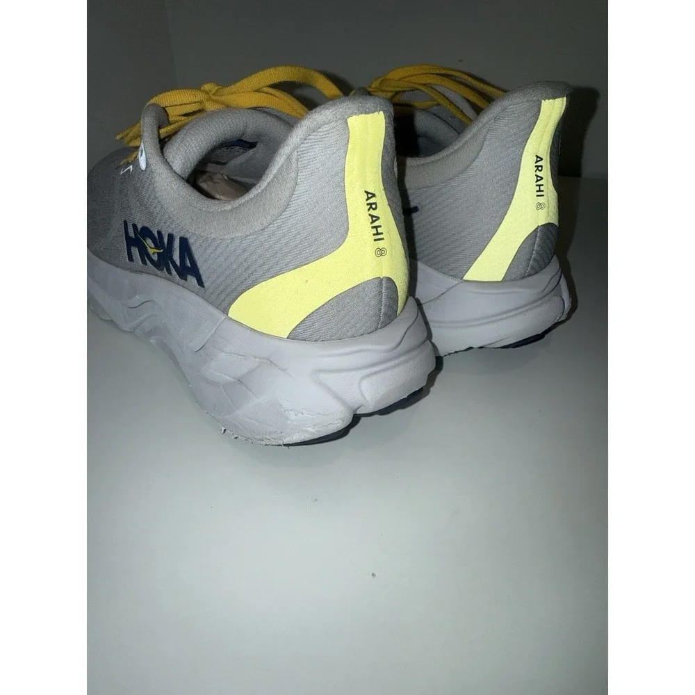 Hoka One One Arahi 8 Men's Size 10.5 D (Medium) Running Shoes Light Gray